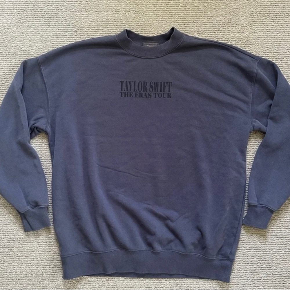 Taylor Swift The Eras Tour Washed Blue Sweatshirt - Size Large